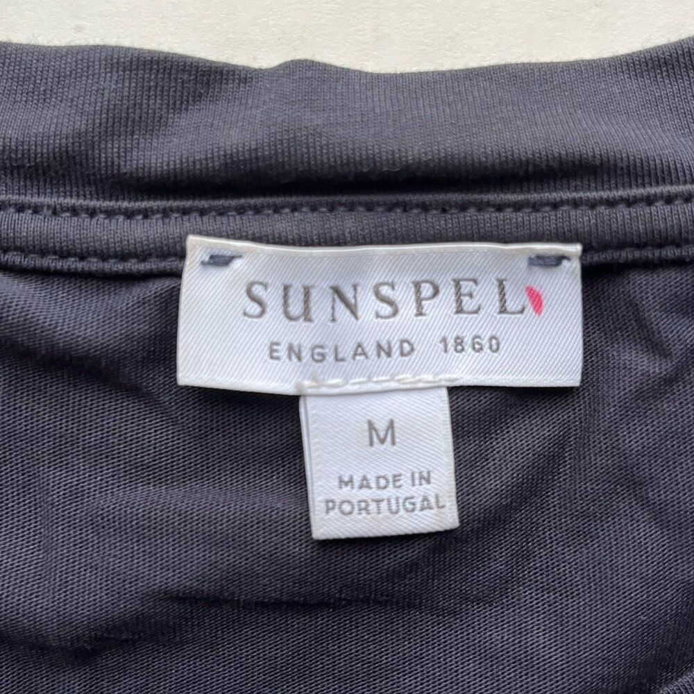Sunspel Long Sleeve Riviera T-Shirt Navy Men’s M Midweight Cotton James Bond 007 - Picture 7 of 9